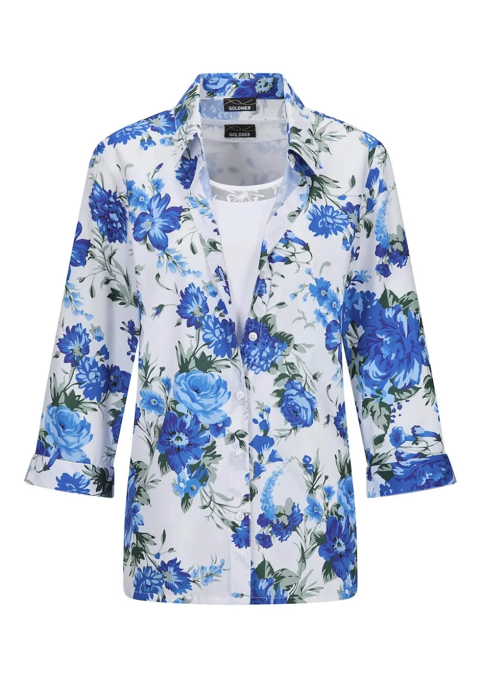 Ensemble blouse à imprimé floral et top