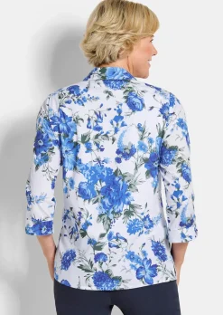 Ensemble blouse à imprimé floral et top