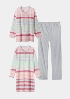 Ensemble de nuit en coton 3 pièces