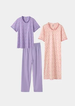 Ensemble de nuit en coton 3 pièces