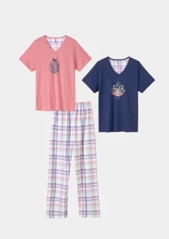 Ensemble de nuit en coton 3 pièces