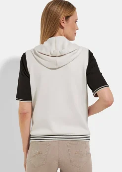 Gilet en jersey avec capuche et fermeture zippée