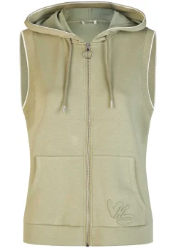 Gilet en sweat BARBARA LEBEK avec capuche et poche kangourou