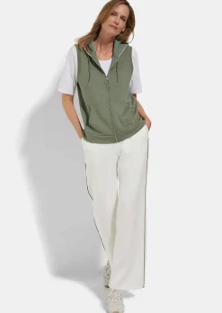 Gilet en sweat BARBARA LEBEK avec capuche et poche kangourou