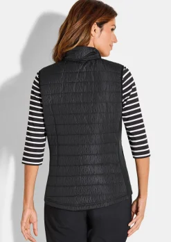 Gilet matelassé avec empiècements en jersey