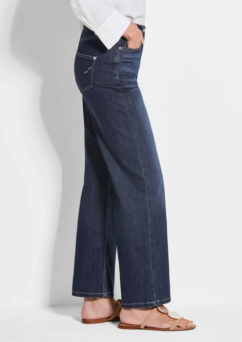 Jean ample VERA en denim extensible