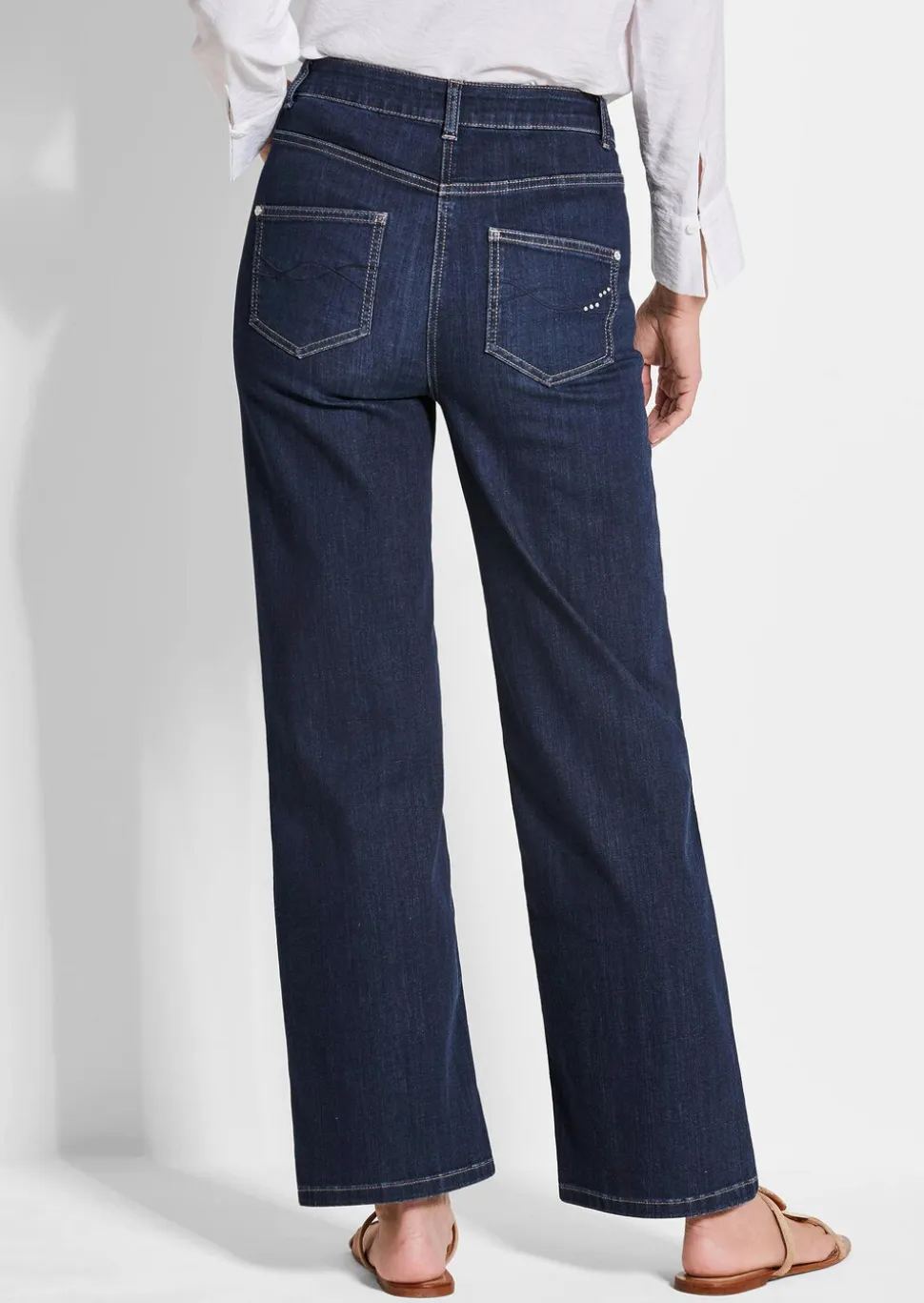 Jean ample VERA en denim extensible