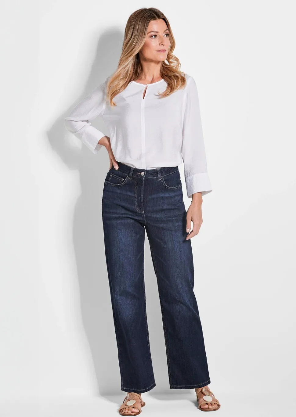Jean ample VERA en denim extensible