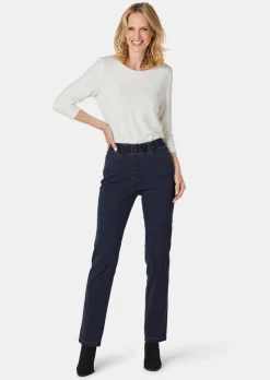 Jean CARLA à taille élastique orné de pierres scintillantes