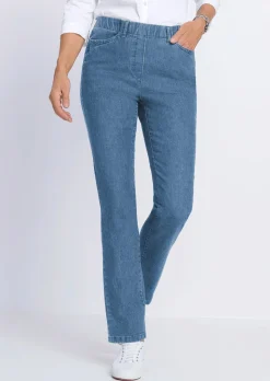 Jean CARLA à taille élastique orné de pierres scintillantes