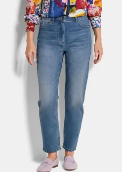 Jean mom SARA en coton stretch