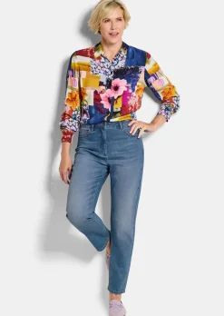 Jean mom SARA en coton stretch