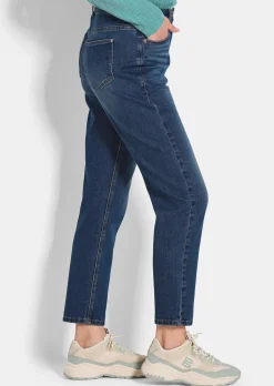 Jean mom SARA en coton stretch