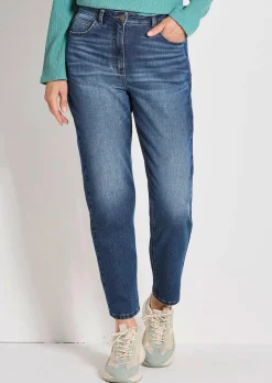 Jean mom SARA en coton stretch