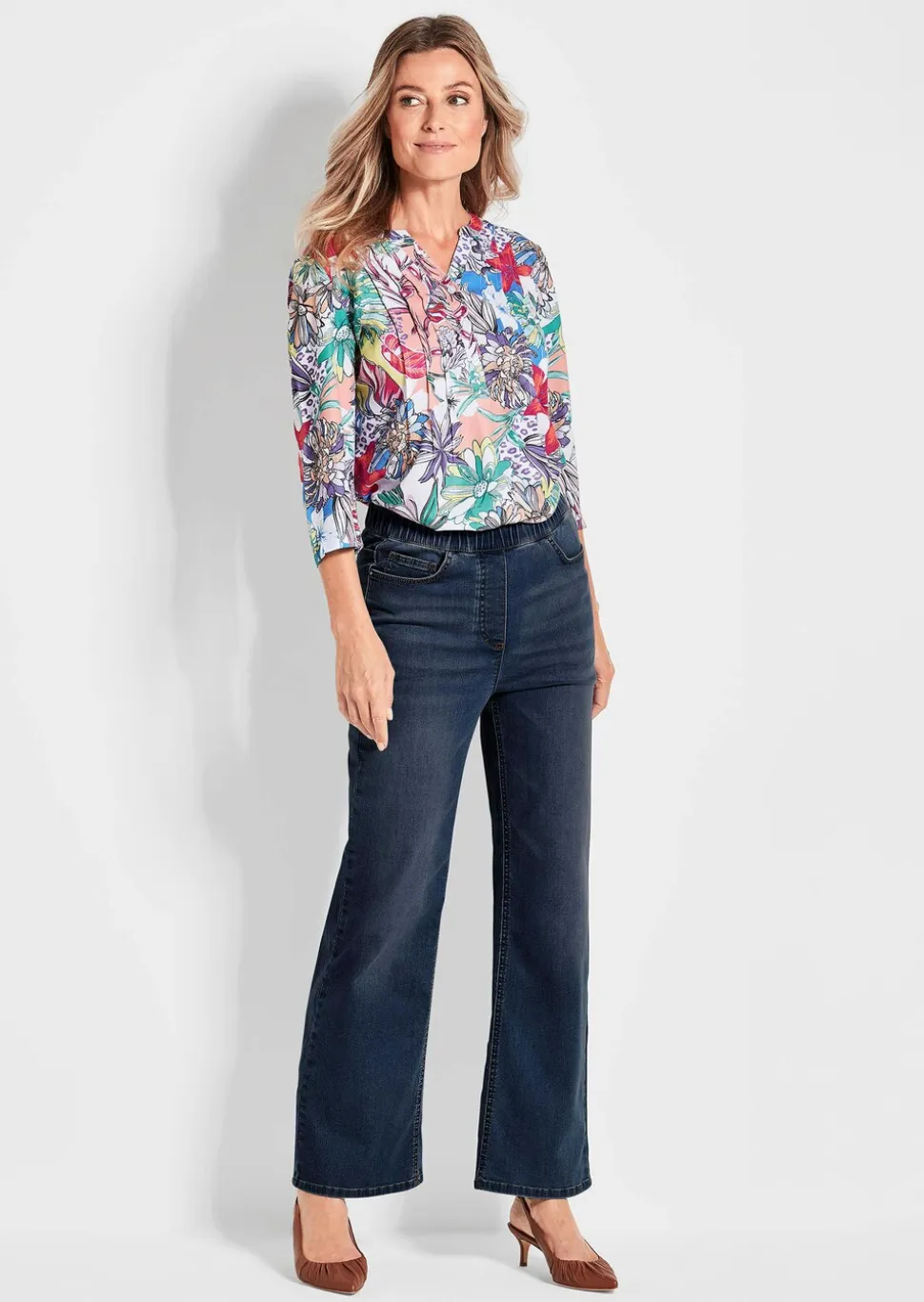 Jean·VERA·à·taille·élastique avec jambes amples