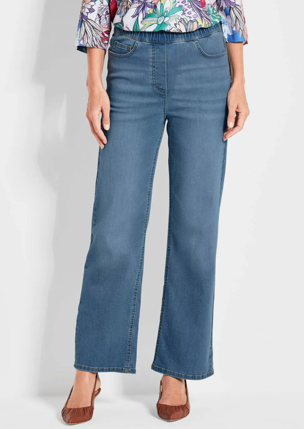Jean·VERA·à·taille·élastique avec jambes amples