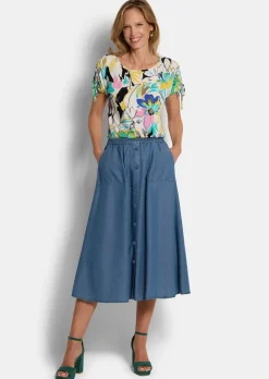 Jupe légère en Tencel, avec poches