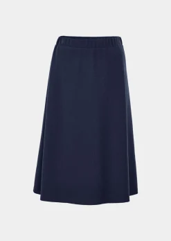 Jupe évasée en jersey avec taille élastique