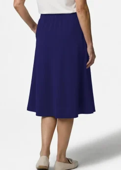 Jupe évasée en jersey avec taille élastique