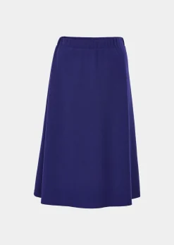 Jupe évasée en jersey avec taille élastique