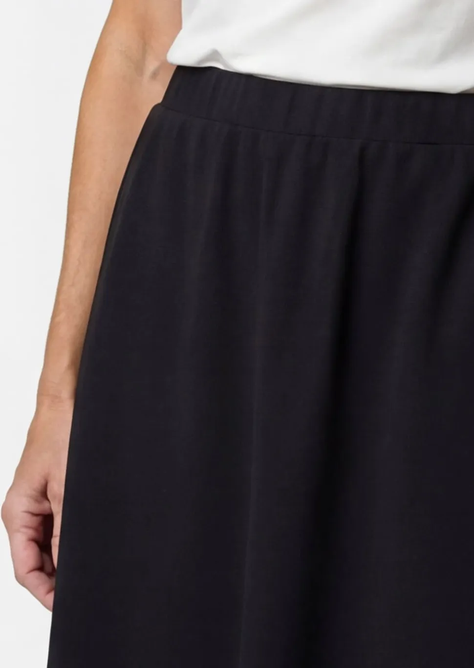 Jupe évasée en jersey avec taille élastique