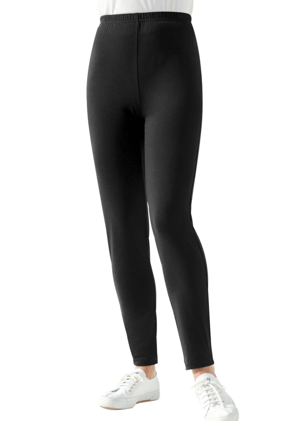Legging stretch en coton peigné