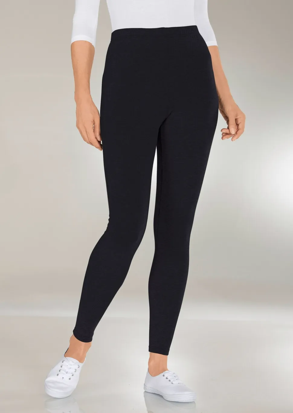 Legging stretch en coton peigné