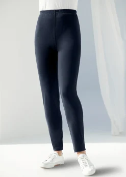 Legging stretch en coton peigné