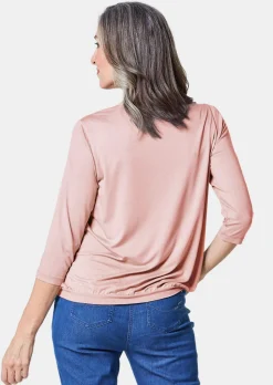 Élégant T-shirt aspect chemisier