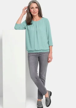 Élégant T-shirt aspect chemisier