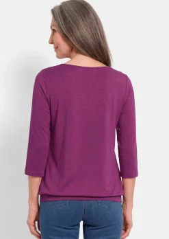 Élégant T-shirt aspect chemisier