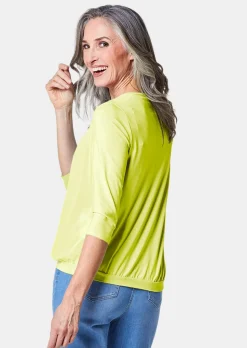 Élégant T-shirt aspect chemisier