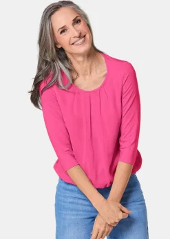 Élégant T-shirt aspect chemisier