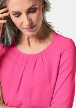 Élégant T-shirt aspect chemisier