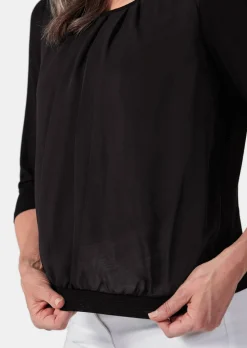 Élégant T-shirt aspect chemisier