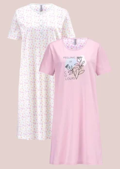 Lot de 2 chemises de nuit en coton