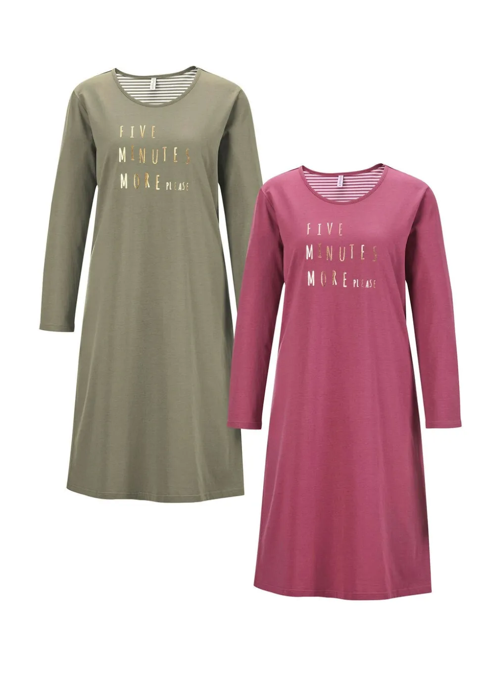 Lot de 2 chemises de nuit en pur coton