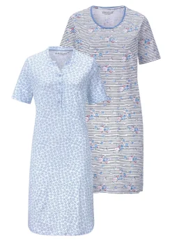 Lot de 2 chemises de nuit en pur coton