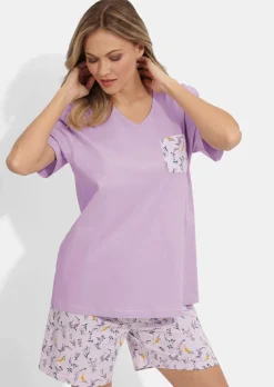 Lot de deux composé d'un pyjashort et d'un pyjama