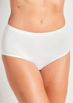 Lot de 3 slips montants en coton et Elasthanne