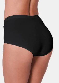 Lot de 4 slips taille basse avec empiècement en dentelle