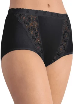 Lot de 4 slips taille basse avec empiècement en dentelle