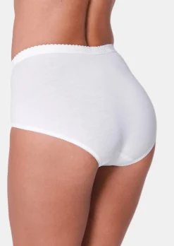 Lot de 4 slips taille basse avec empiècement en dentelle