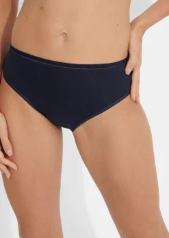Lot de 2 slips taille basse à côtes fines