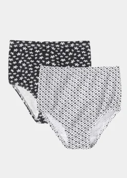 Lot de slips taille haute en coton
