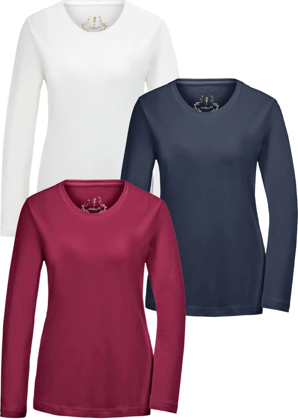 Lot de 3 T-shirts à manches longues