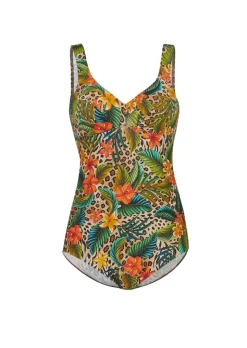 Maillot de bain avec encolure en V et doublure en filet