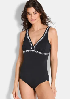Maillot de bain avec passepoils féminins