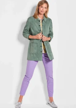 Manteau court, aspect velours