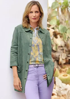 Manteau court, aspect velours